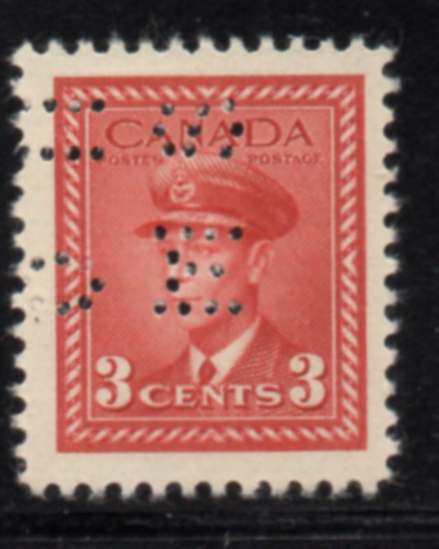 Canada USC#O-251 1942 3 c dark carmine George VI perforated OHMS stamp mint