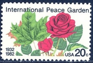 2014  20c   International Peace Garden,  Mint NH OG VF