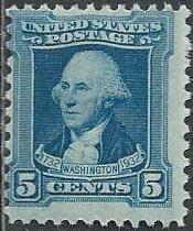 US 710 (mh, dg) 5¢ George Washington (1932)