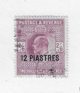 Great Britain Offices in Turkey  Sc #3  12p on 2sh6p  used VF