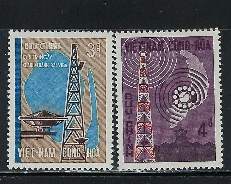 South Vietnam 176-77 MNH 1964 Communication Towers