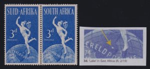 South Africa, SG 130b, MNH pair Lake in East Africa variety