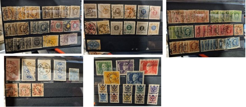 Sweden very old stamps.. 1855 to 1930.. nice collection... #586