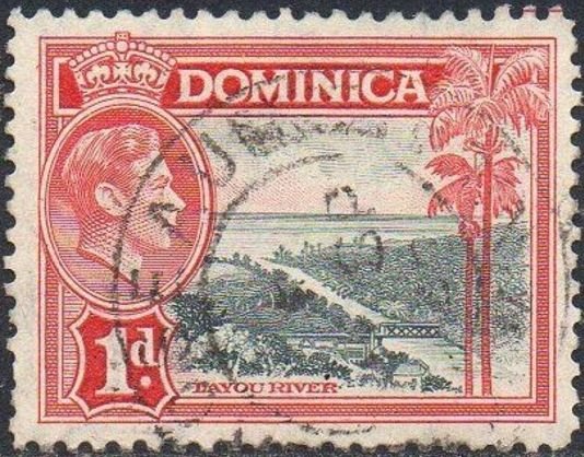 Dominica 1938 1d Layou River used