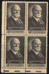 US #1195  Corner Block of 4  MNH Charles Evans Hughes, N.Y. Governor