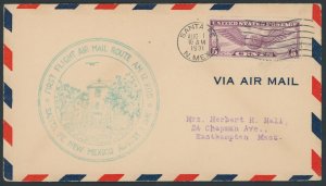 C12 Air Mail; First Flight cover; Santa Fe cachet -- See details and scans