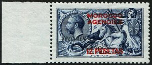 Morocco Agencies 1914 12p on 10s sg138s ovpt ‘Specimen’ type 23 unmounted mint