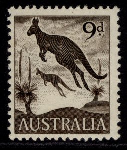 AUSTRALIA QEII SG318, 9d deep sepia, M MINT.