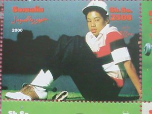 SOMALIA STAMP-2000-TIGER WOODS -MNH STAMP SHEET - VERY RARE AND HARD TO FIND.