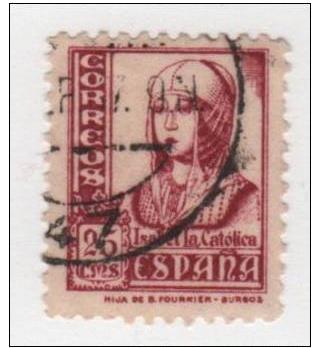 Spain 1936 - Scott 646 used - 25c, Isabella I 