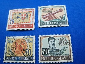 YUGOSLAVIA 1954  -  SCOTT # 411-414   COMPLETE SET    Used