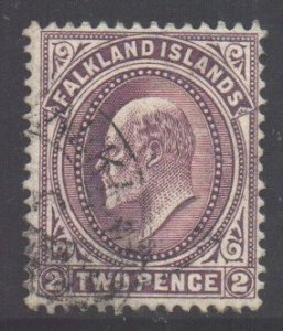 Falkland Islands Scott 24 - SG45, 1904 Edward VII 2d used