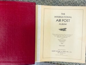 International AIR POST Album  1937  Scott Stamp Company  pages A-N  no stamps