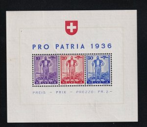 Switzerland Scott # B8 sheet VF OG never hinged nice color cv $ 80 ! see pic !