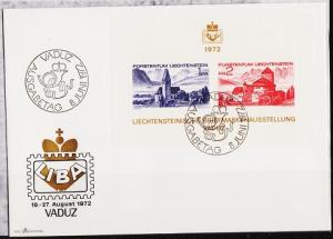 Liechtenstein. FDC.1972 Liba '72 Miniature Sheet.. Fine Used