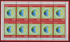 Burundi 2021 MNH Medical Stamps Fight Against Corona Variants 2330F 10v M/S V