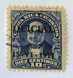 Costa Rica 1917 Scott o57 used - 10c, Braulio Carrillo Colina, President