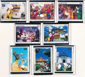 DISNEY LESOTHO 979-988 MINT NH MICKEY VISITS TAIPEI