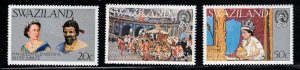 SWAZILAND - Scott # 278-80 MNH - QEII Silver Jubilee