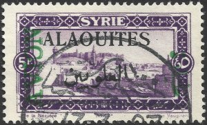 Alaouites #C7  Used - 5p Green AVION Overprint (1925)