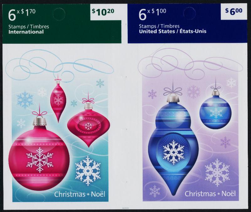 Canada 2415b Gutter pair booklet MNH Christmas Ornament