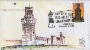 Nirlay Kundu Printed FDC for the 2021 Navesink Twin Lighthouses Stamp