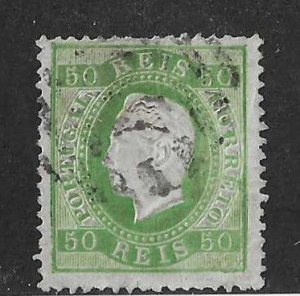 Portugal Sc #42 50 reis green used VF