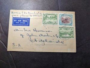 1934 Papua Airmail Cover Port Moresby to Adelaide South Australia