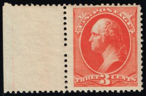 US #214 George Washington w/ skipped perf; MNH