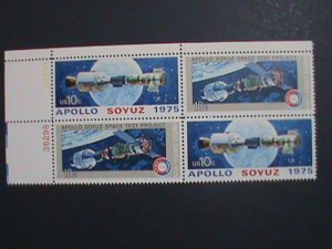 ​UNITED STATES-1975 SC#1569-70 APOLLO-SOYUZ SPACE  MNH IMPRINT PLATE-BLOCK