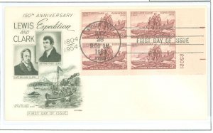 US 1063 Lewis + Clark Expedition 150th Anniv. cachet variety  Fleetwood Mellone's specialized cachet catalog (1983) vari...