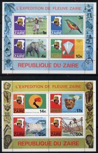 ZAIRE - 1979 - Congo River Exploration - Perf 2 x4v Sheets - Mint Never Hinged