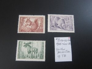 Finland 1953 Sc B20-22 Red Cross set MNH