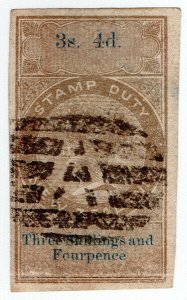 (I.B) New Zealand Revenue : Stamp Duty 3/4d (reversed watermark)