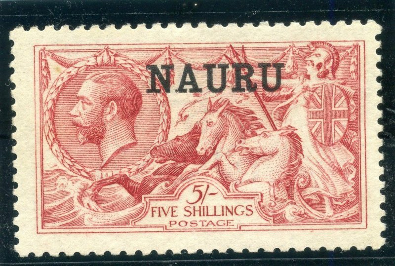 Nauru 1916 KGV 5s bright carmine (De La Rue) MLH. SG 22. Sc 14.