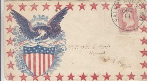 1865, St Louis, MO to Harvard, IL, Civil War Patriotic Cover (32230)