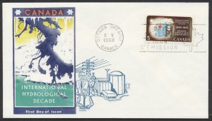 1968 #481 Hydrological Decade FDC Overseas Mailers Cachet Ottawa