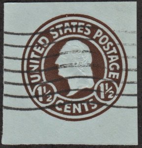 SC#U483 1½¢ Washington Cut Square (1925) Used