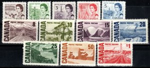 Canada #454-8, 461-65B MNH CV $14.00 (X59)