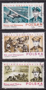 Poland 1987 Sc 2824-6 Mokra Oleszycami Warsaw Battles WW2 Stamp Used