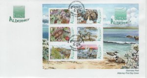 Alderney 2007 FDC Sc 296a Flora and fauna of Ramsar Wetlands Sheet of 6