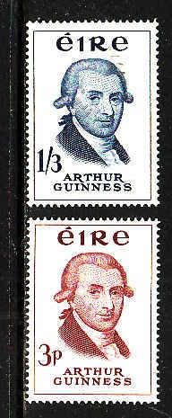 Ireland-Sc#171-72-unused light hinge set-Arthur Guinness-1959-