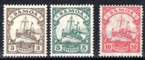 German Samoa #70-72,  MH