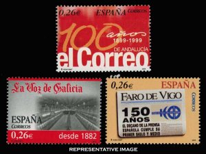 Spain Scott 3250-3252 Mint never hinged.