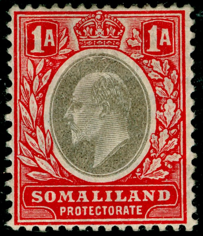 SOMALILAND PROTECTORATE SG46, 1a grey-black & red, M MINT. Cat £27.