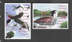 BIRDS - MALDIVES #2039-40 DUCKS S/S MNH