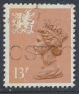 GB Wales   SC# WMMH21a  SG W38a  Type II Used  see details & scans