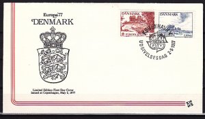 Denmark, Scott cat. 600-601. Europa-Views issue. First day cover. ^