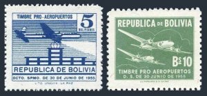 Bolivia RA23-RA24, hinged. Michel Zw 23-24. Tax stamps 1951. Communications.