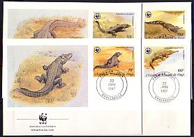 Congo Rep., Scott cat. C367-C370. W.W.F. issue. 4 First day covers. ^